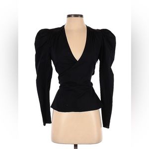 Zara black long sleeve blouse size women XS